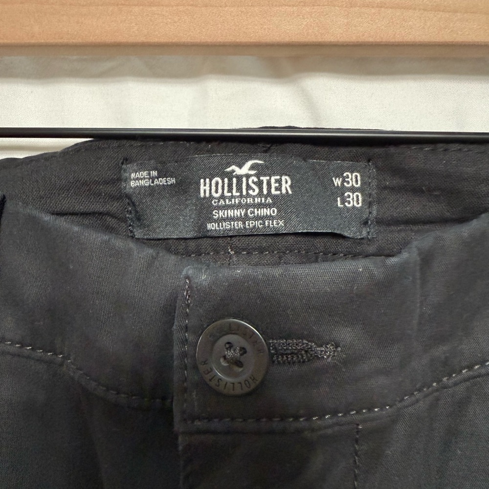 Hollister Charcoal Skinny Chino Pants